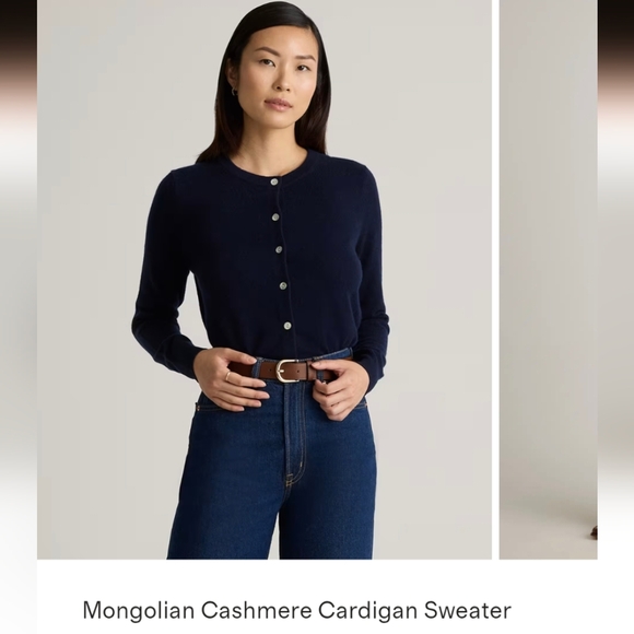 Quince Navy Blue Women's Cardigan - Picture 5 of 5